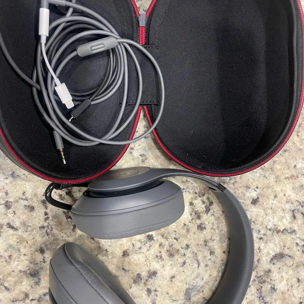 Gray Wired Earphones with USB and 3.5mm Jack